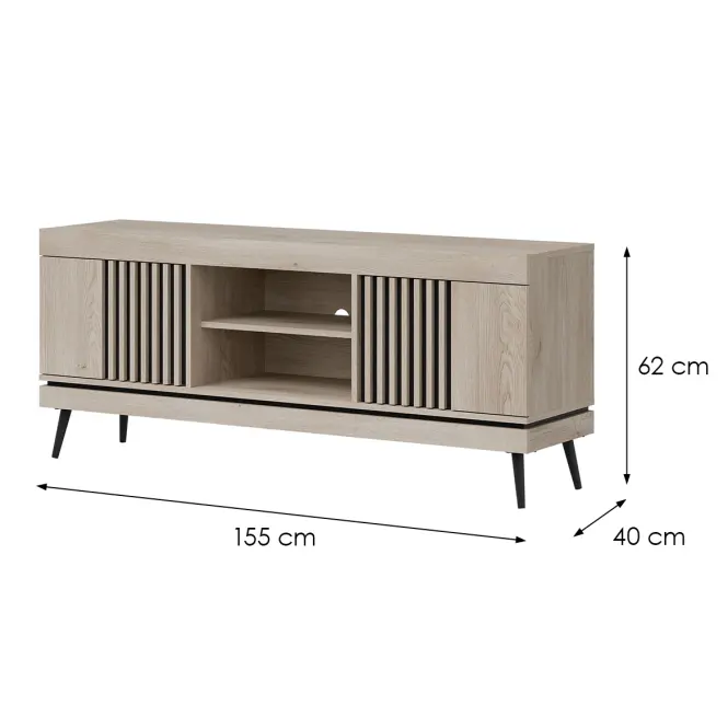 TV stolík Mati Mi01 Dub Crem/Čierna,2