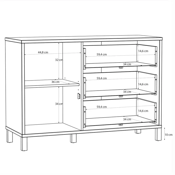 Komoda Skelbit RTTK122L-D95D