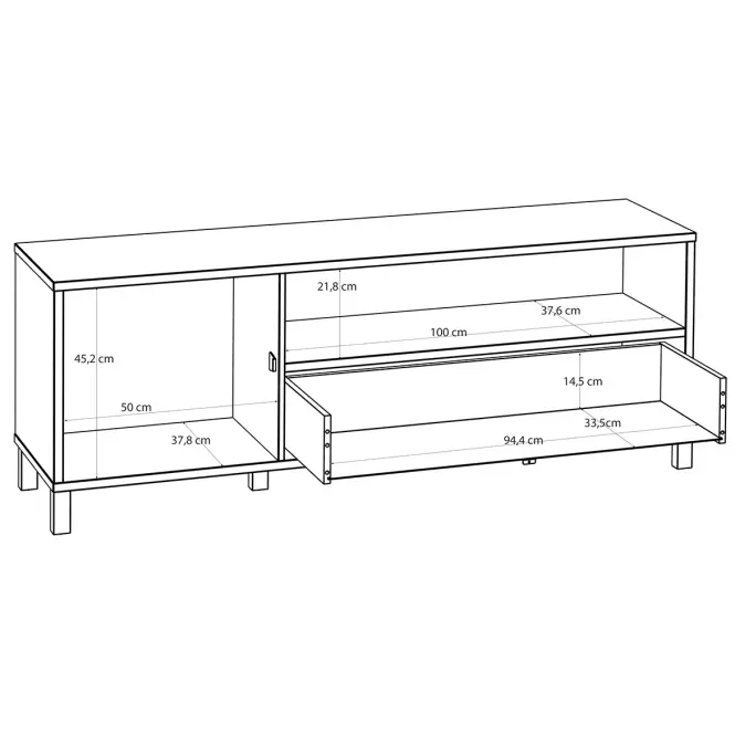 TV stolík Skelbit RTTT222L-D95D