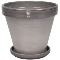 Kvetináč BLT sivá lazúra 10 cm + podmiska 9 cm