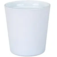 Obal na kvetináč sklenený Cyntia 13 cm biely mat
