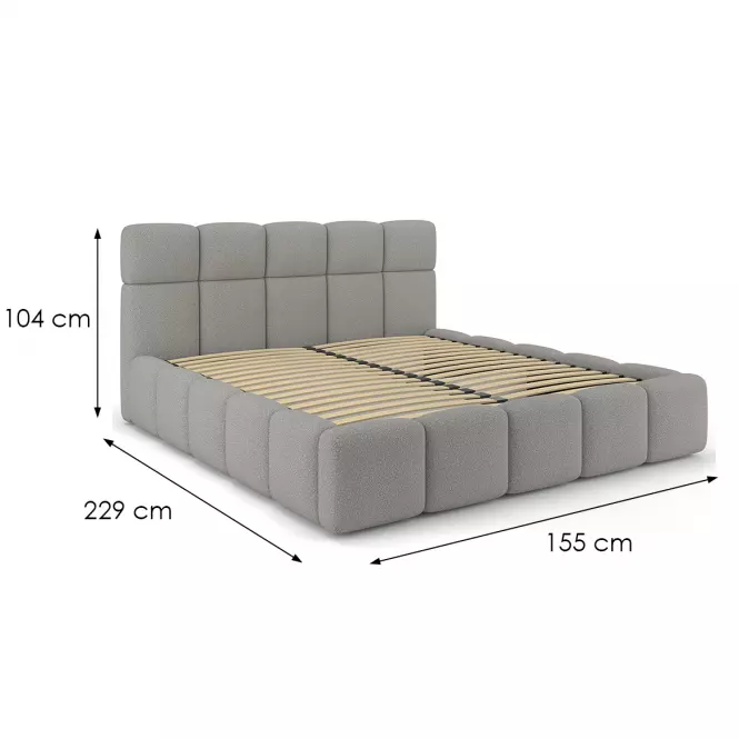 Posteľ Fluffy 120/200 Quelle 83 sivý