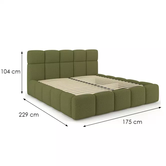 Posteľ Fluffy 140/200 Quelle 38 zelená