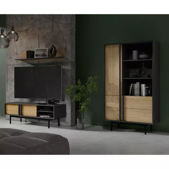TV stolík 160 Alsy 9 Olejovaný dub/Antracit,3