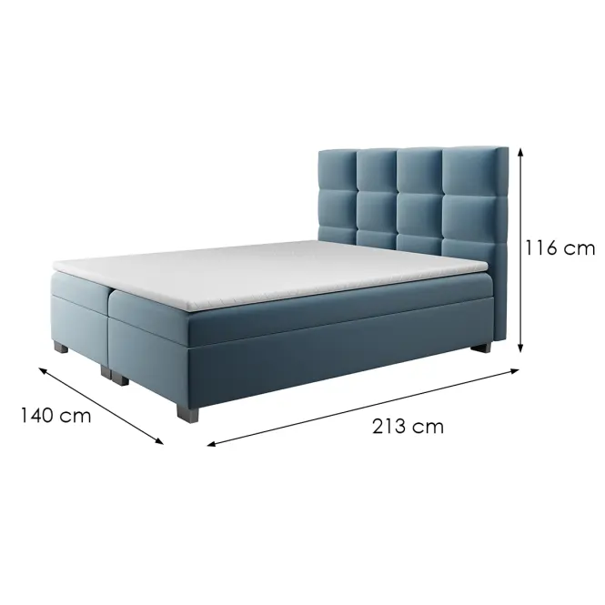 Posteľ Kanada s topperom 140x200 Alfa 14