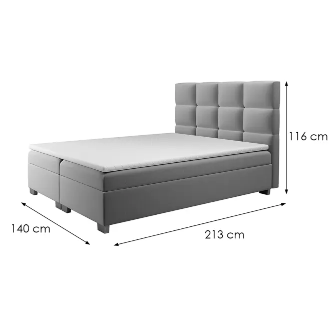 Posteľ Kanada s topperom 140x200 Alfa 13