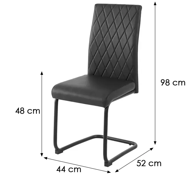 Stolička Christa 6135 čierna,2