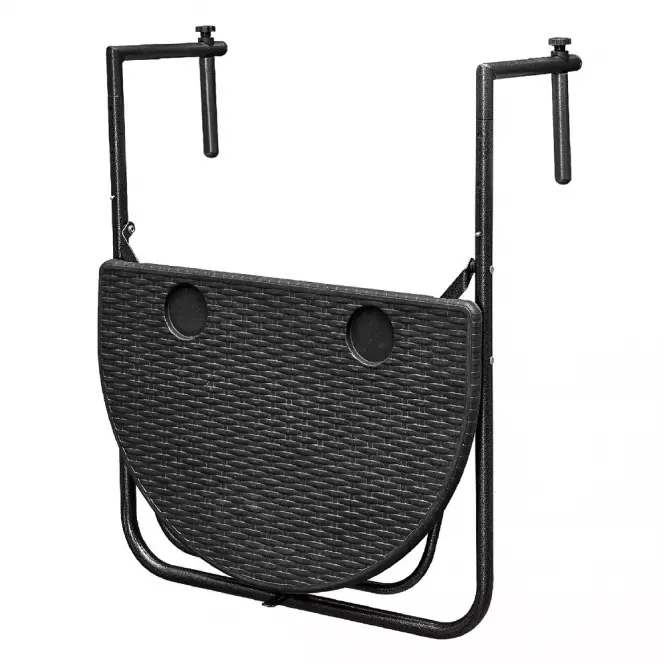 Balkónový stolík čierny,5