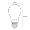 Žiarovka LED A60 FIL FR 8W 75W E27 1055LM 3000,4