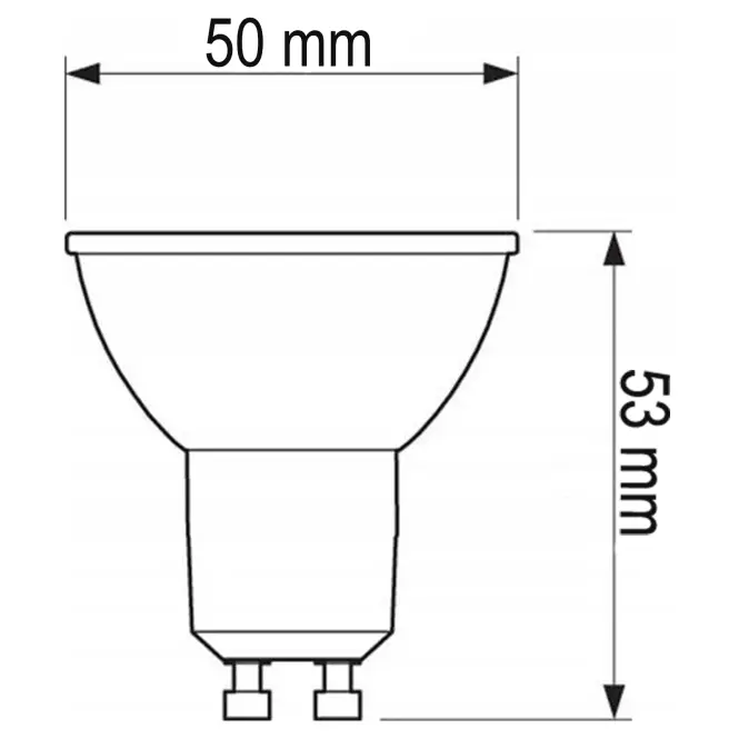 Žiarovka LED GU10 3W 270LM 120ST. CB blacka