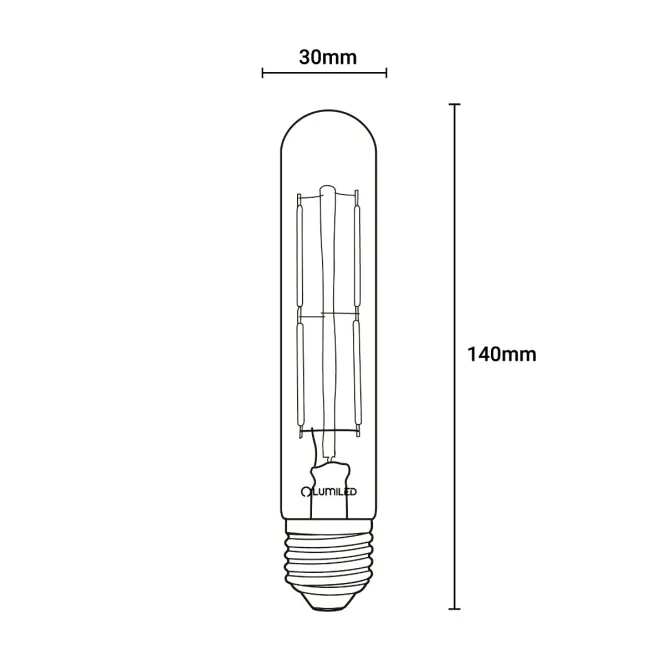 Žiarovka LED T30 filament 6W E27 660LM 2000K A