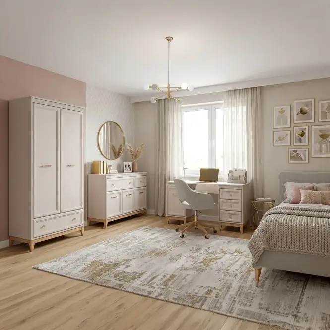 Komoda Windsor 1w 135 kašmír/dub prírodný