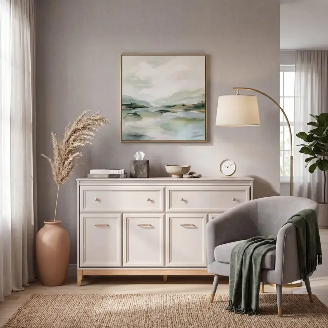 Komoda Windsor 2w 180 kašmír/dub prírodný