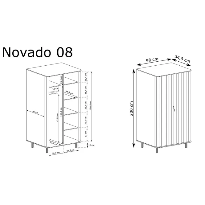 Skriňa Novado 8nv Clay Gray