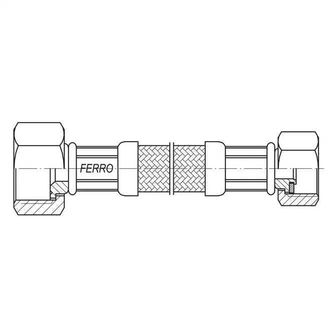 Napájacia hadička L-60 cm 1/2” x 3/8” n-n  PWS85