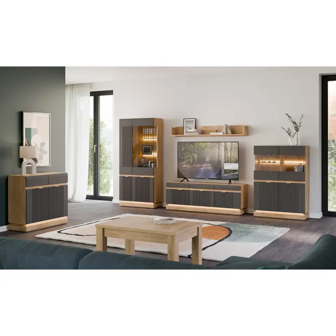 Komoda Milton ML03 dub crem torro antracit