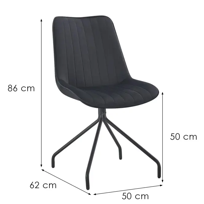 Stolička Nussi 12325 čierna,2