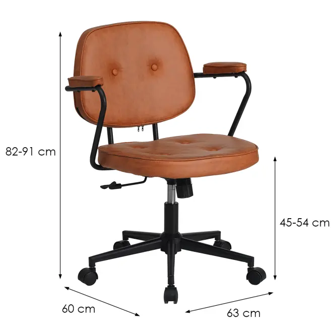 Kancelárske kreslo Addison 12120 hnedý,2