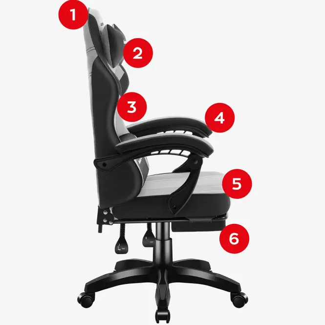 Kreslo Pre Hráča Force 3.7 Grey