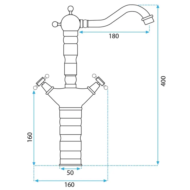 Drezová umývadlová batéria Rea Rustico brúsená čierna