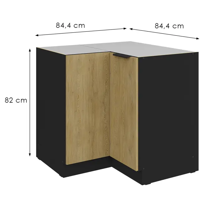 Kuchynská skrinka Cremona Bl 90x90 Dn 2f Bb