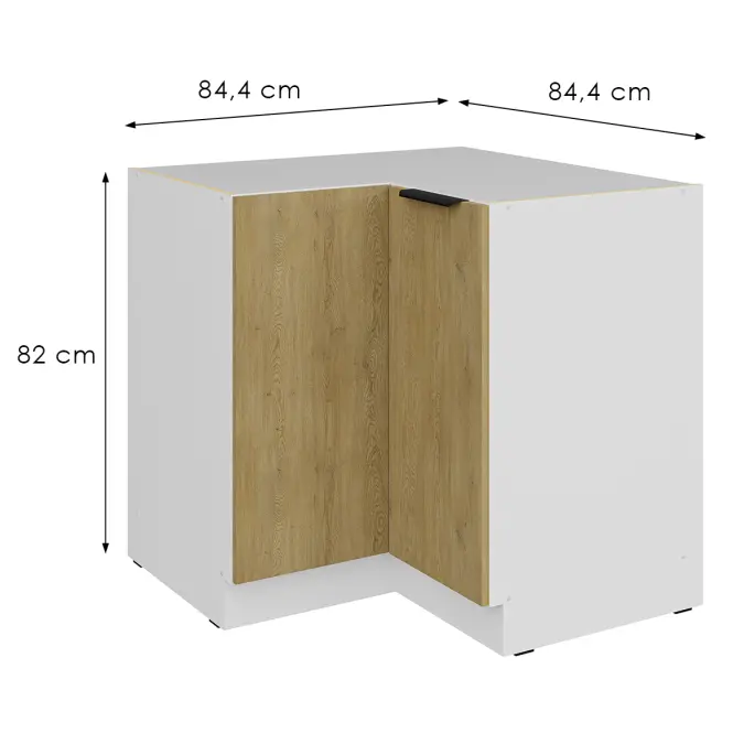 Kuchynská skrinka Cremona Wh 90x90 Dn 2f Bb