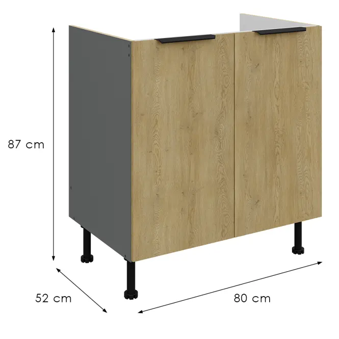 Kuchynská skrinka Cremona Ant 80zl 2f Bb
