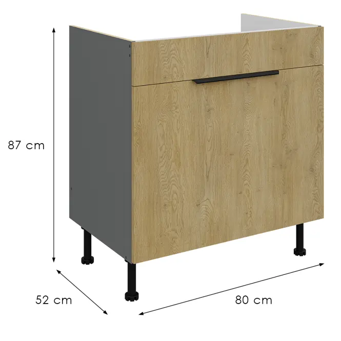 Kuchynská skrinka Cremona Ant 80zl 1s Bb
