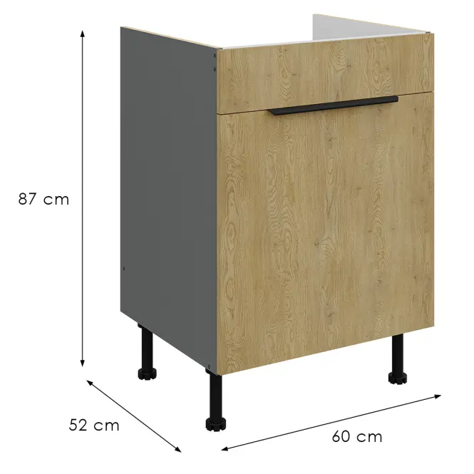 Kuchynská skrinka Cremona Ant 60zl 1s Bb
