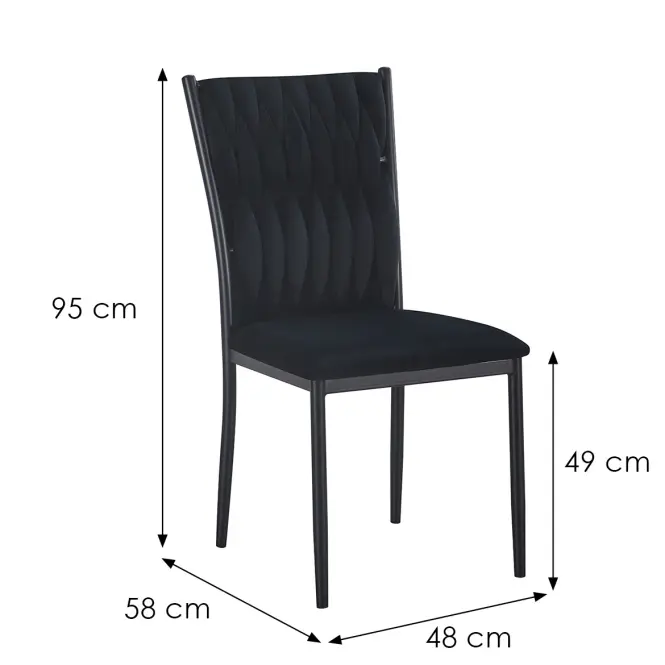Stolička Glamour 12513 čierna