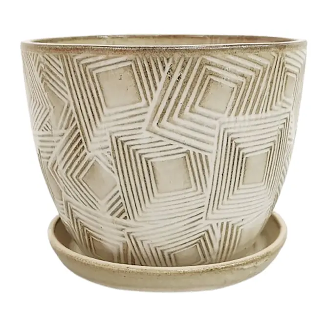 Kvetináč R991-5.5SC-HZY 14x14x11,5 cm béžová
