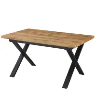 Rozkladací stôl Idaho 12555 140-180x90 prírodná/čierna