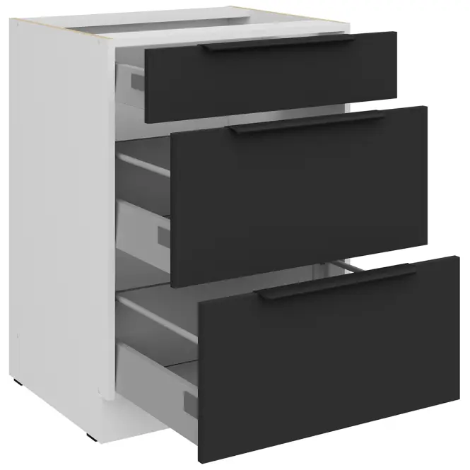 Kuchynská skrinka Aria-Bl/Wh Anti Fingerprint 60d 3s Bb