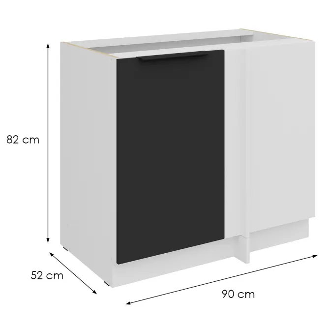 Kuchynská skrinka Aria-Bl/Wh Anti Fingerprint 105 Nd 1f Bb