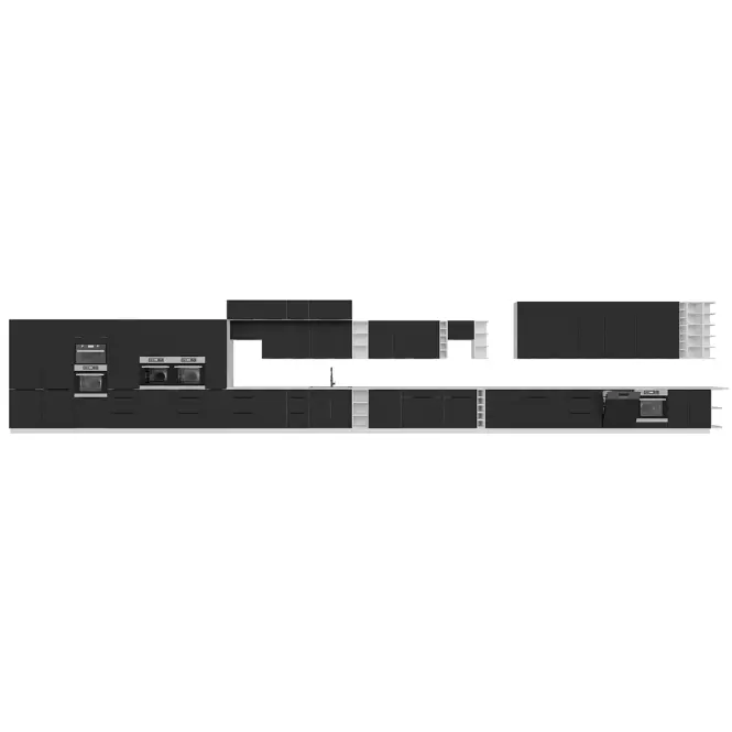 Kuchynská skrinka Aria-Bl/Wh Anti Fingerprint 90x90 Dn 2f Bb
