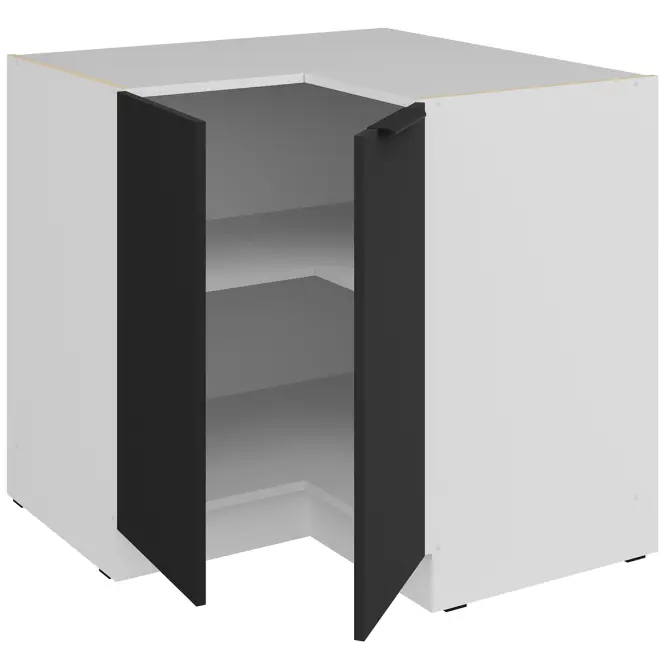 Kuchynská skrinka Aria-Bl/Wh Anti Fingerprint 90x90 Dn 2f Bb