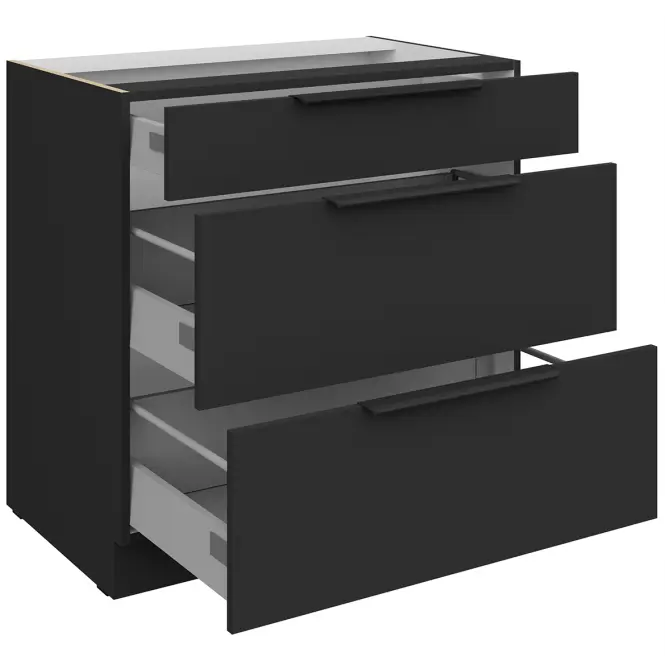 Kuchynská skrinka Aria-Bl/Bl Anti Fingerprint 80d 3s Bb