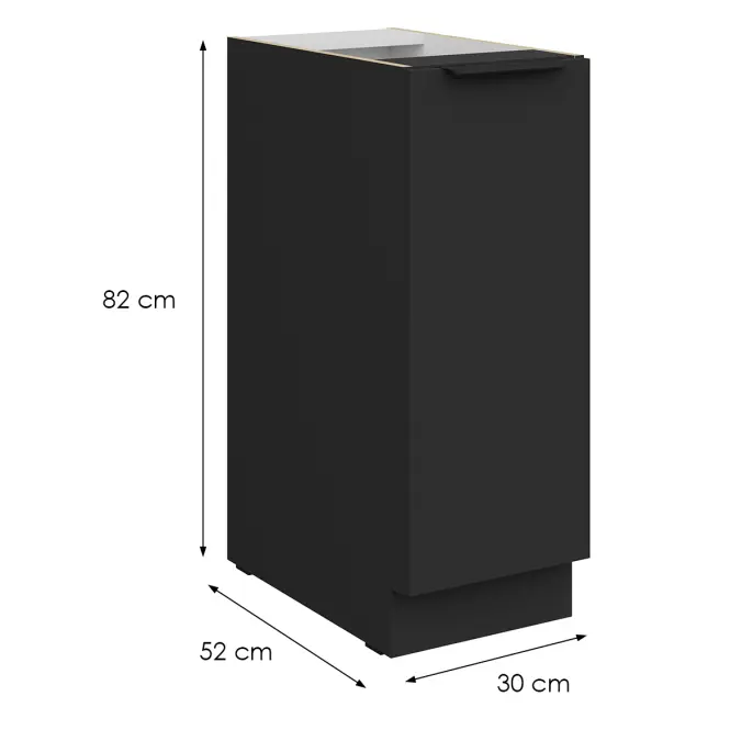 Kuchynská skrinka Aria-Bl/Bl Anti Fingerprint 30d Cargo Bb