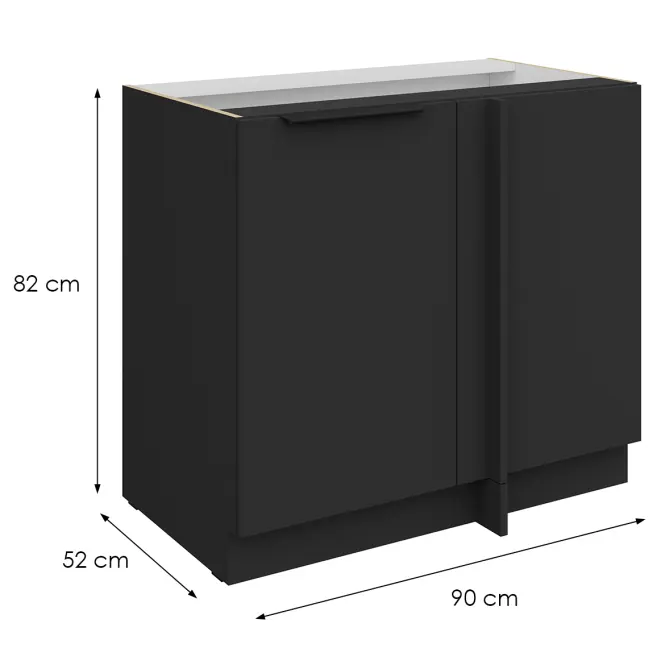 Kuchynská skrinka Aria-Bl/Bl Anti Fingerprint 105 Nd 1f Bb