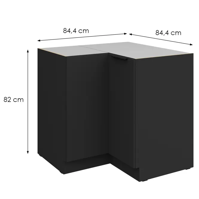 Kuchynská skrinka Aria-Bl/Bl Anti Fingerprint 90x90 Dn 2f Bb
