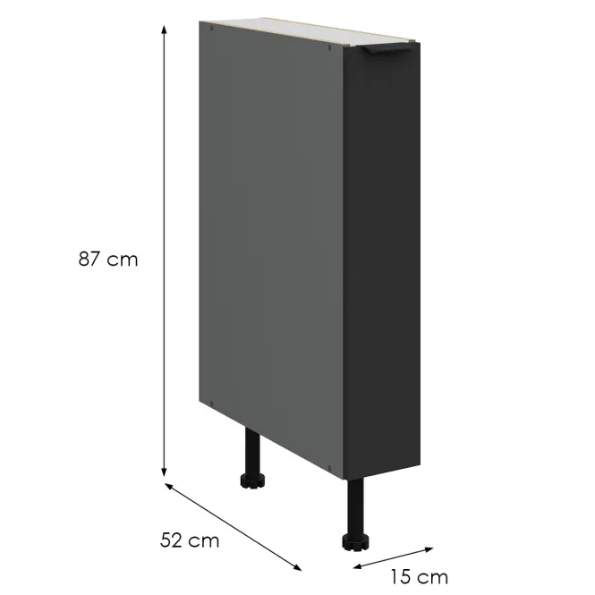 Kuchynská skrinka Aria-Bl/Ant Anti Fingerprint 15d Cargo Bb