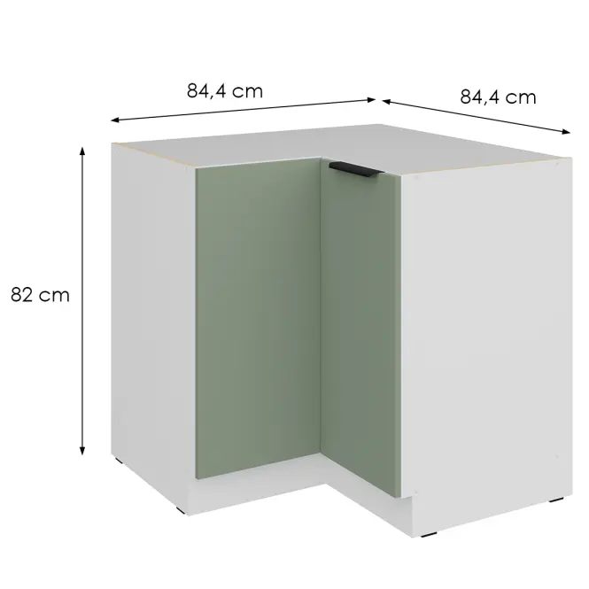 Kuchynská skrinka Aria-Sa/Wh Anti Fingerprint 90x90 Dn 2f Bb
