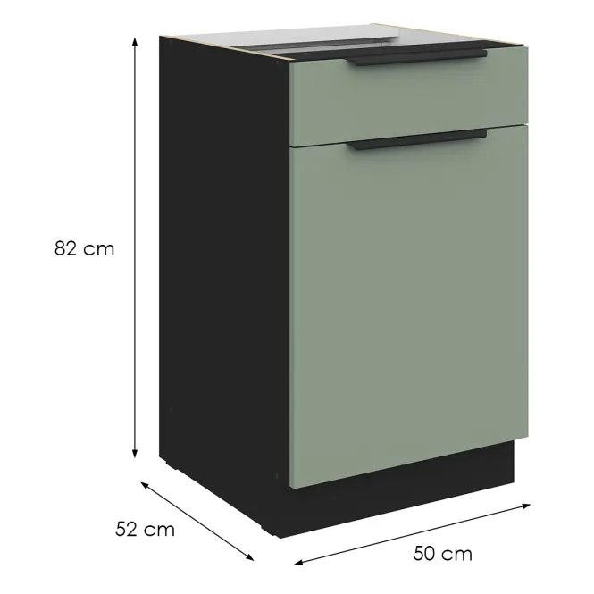 Kuchynská skrinka Aria-Sa/Bl Anti Fingerprint 50d 1f 1s Bb,2