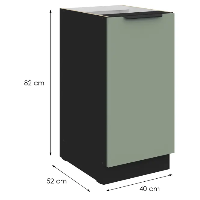 Kuchynská skrinka Aria-Sa/Bl Anti Fingerprint 40d 1f Bb,2