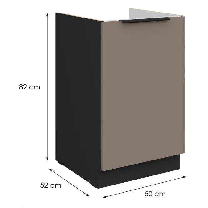 Kuchynská skrinka Aria-Ta/Bl Anti Fingerprint 50zl 1f Bb