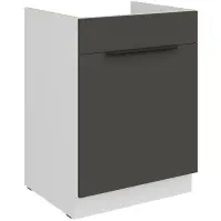 Kuchynská skrinka Aria-Gr/Wh Anti Fingerprint 60zl 1s Bb