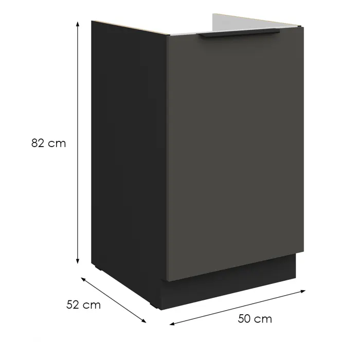 Kuchynská skrinka Aria-Gr/Bl Anti Fingerprint 50zl 1f Bb