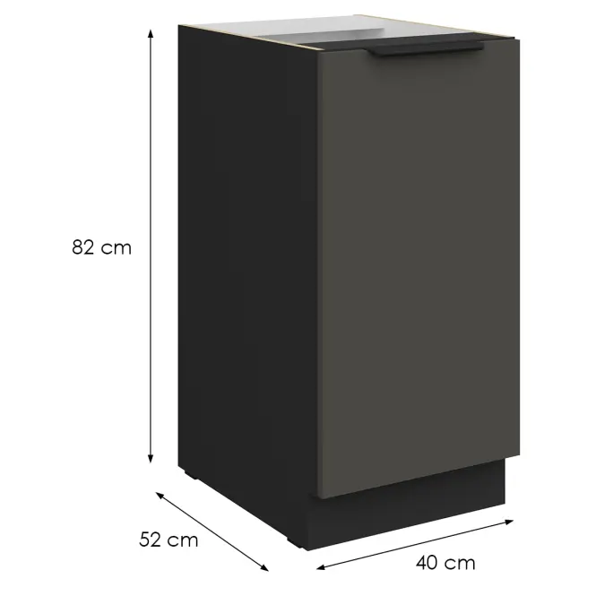 Kuchynská skrinka Aria-Gr/Bl Anti Fingerprint 40d 1f Bb