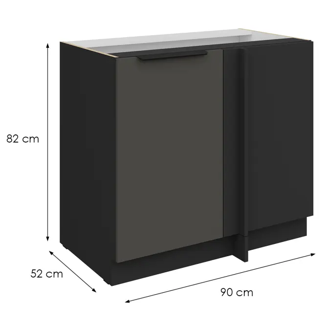 Kuchynská skrinka Aria-Gr/Bl Anti Fingerprint 105 Nd 1f Bb
