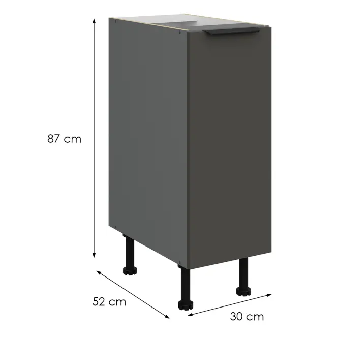 Kuchynská skrinka Aria-Gr/Ant Anti Fingerprint 30d Cargo Bb
